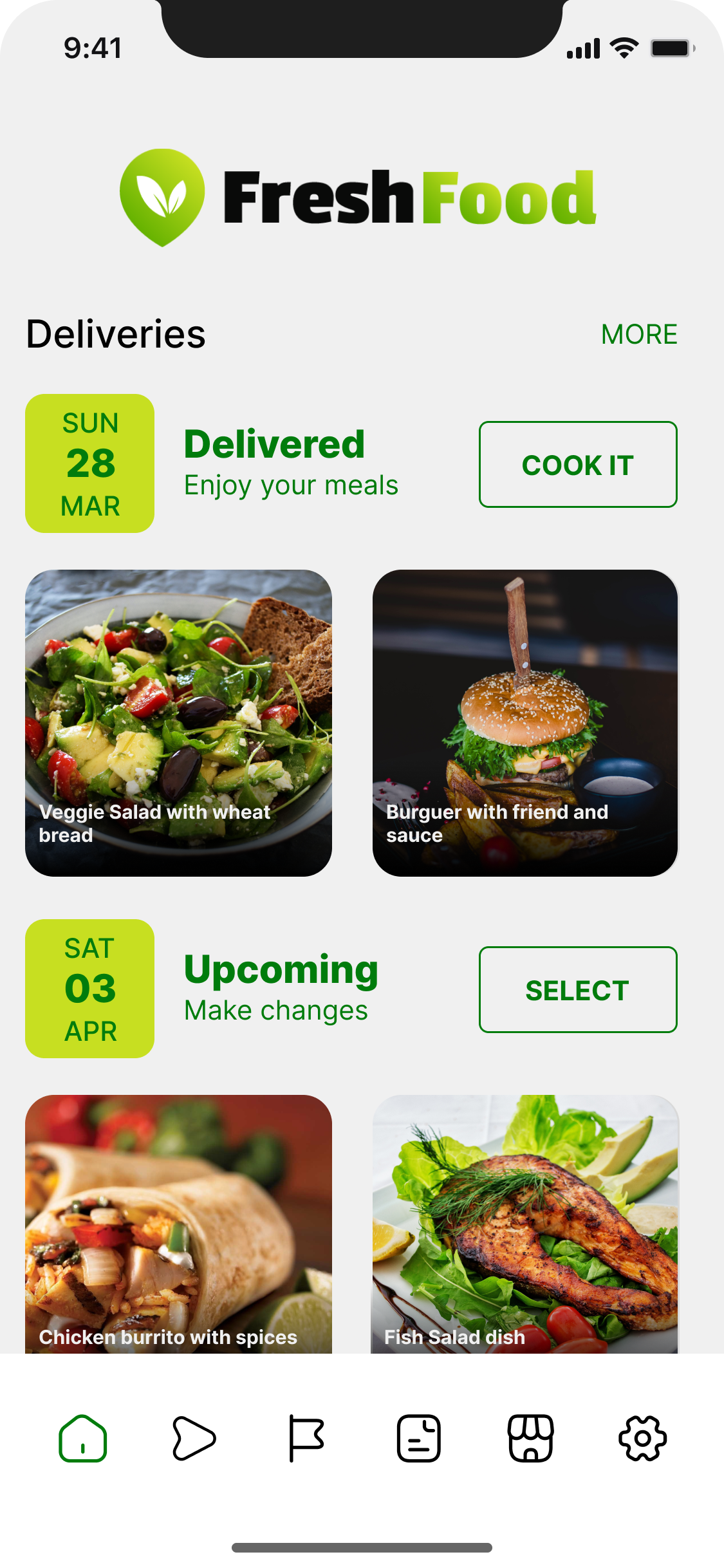 App Dashboard Home Feed