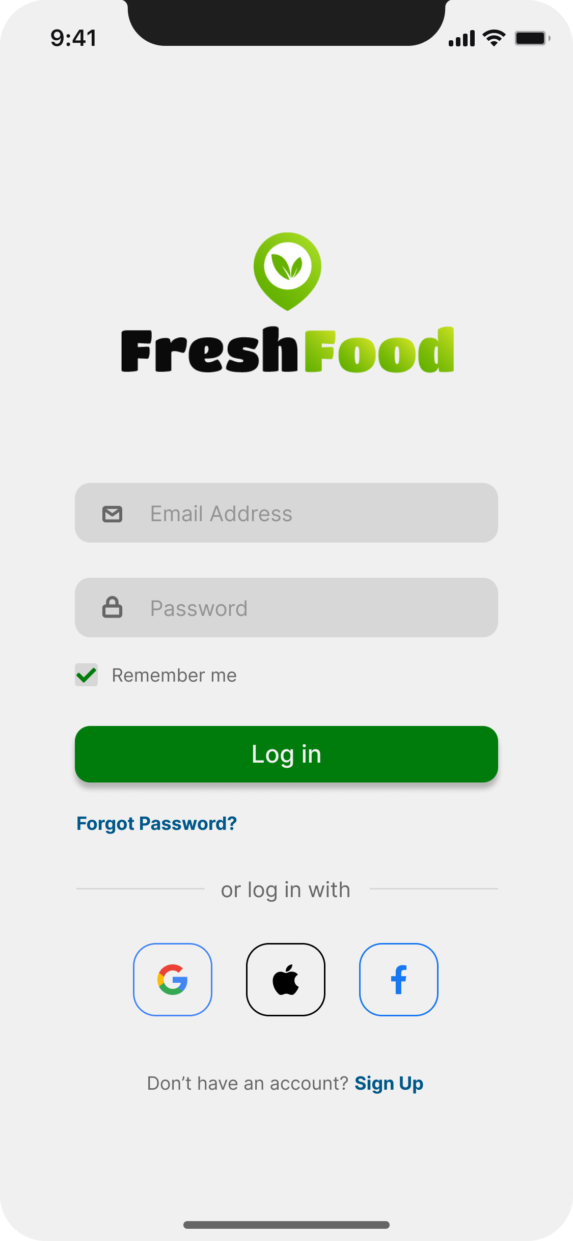 Mobile Authentication Screen